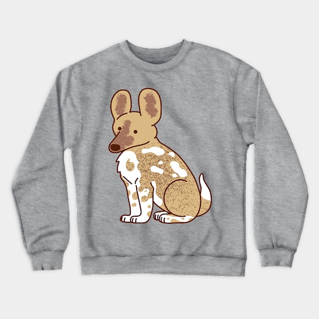 African Wild Dog Crewneck Sweatshirt by Wlaurence